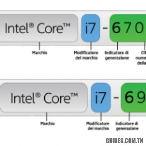 Différences des processeurs Intel, comment les reconnaître et les choisir