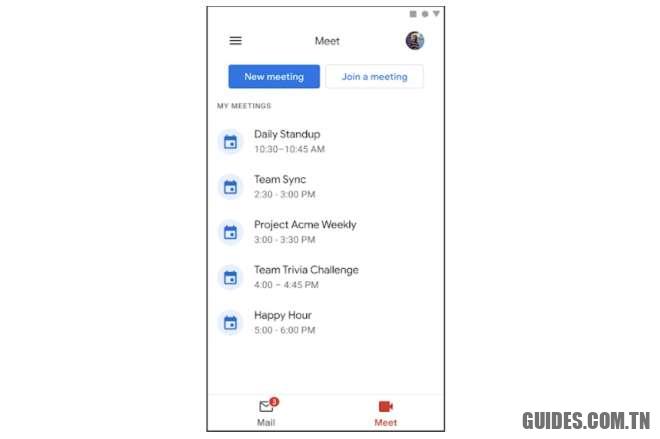 Google Meet commence à s’intéresser à Gmail pour Android