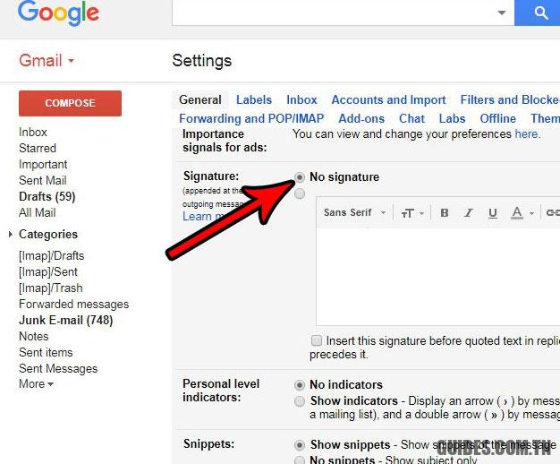 changer signature gmail