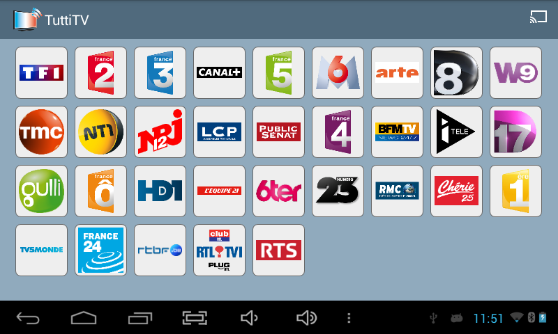 application tv android gratuit