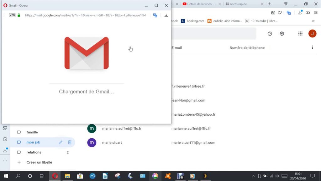 Comment ouvrir application Gmail ?