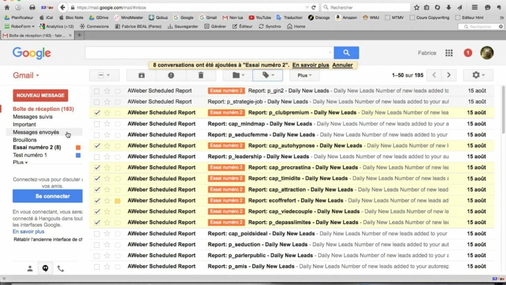 créer des dossiers sur gmail