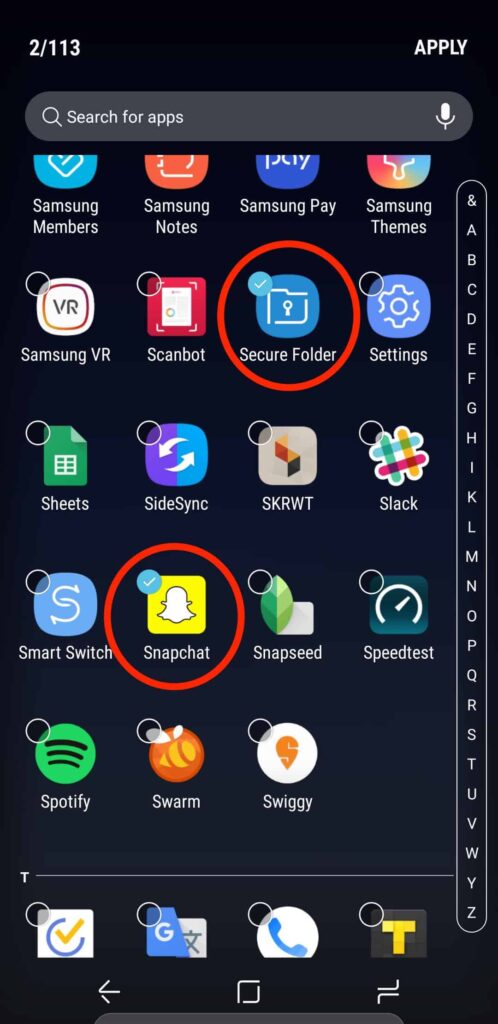 how to hide an app on samsung