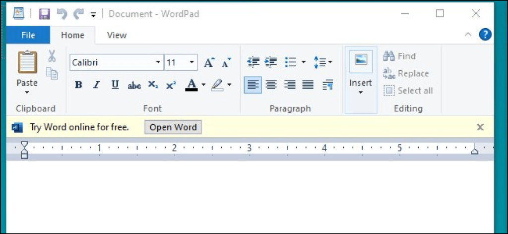 comment utiliser wordpad windows 10