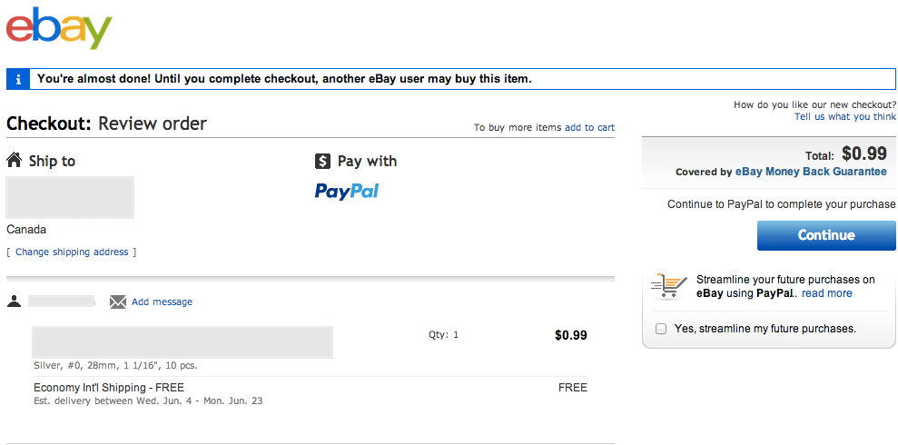 ebay changer adresse mail