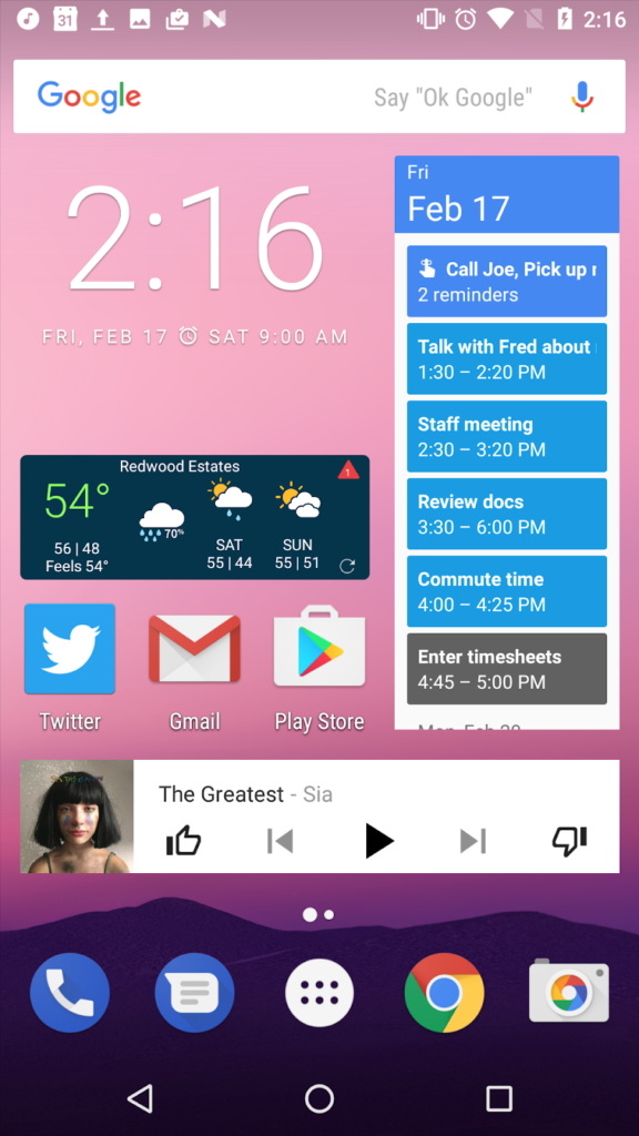 How do I find Android widgets?