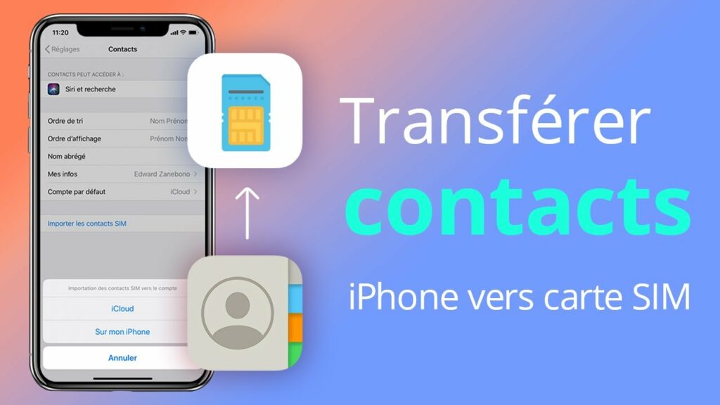 mettre contact sur iphone
