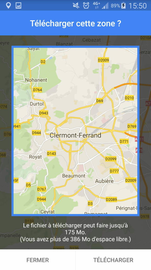 telecharger itineraire google maps hors ligne