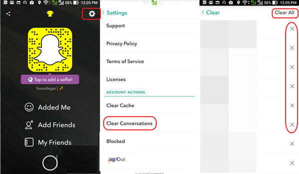 Supprimer l'historique de Snapchat sur iPhone Android