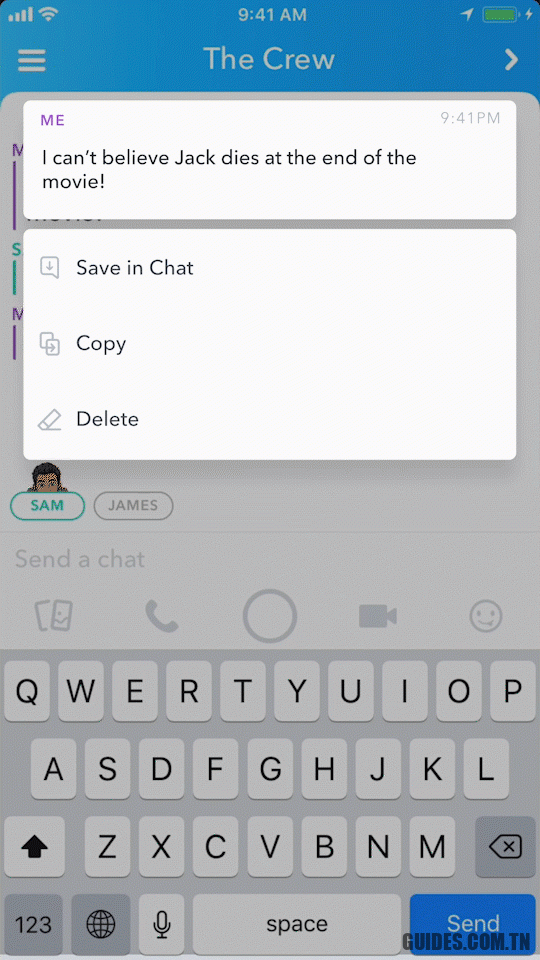 Snapchat vous permettra désormais de supprimer des messages dans le chat