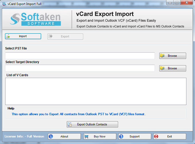 exporter vcard outlook