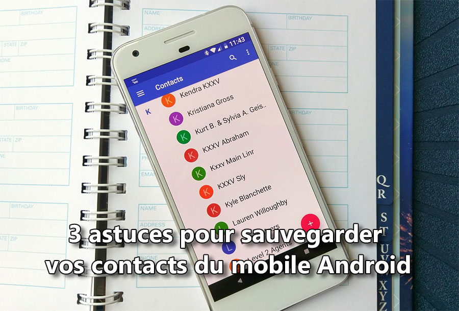 sauvegarder contacts android