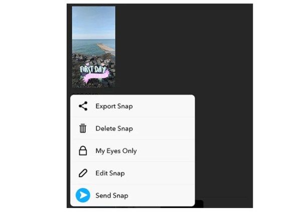 Supprimer les photos Snapchat des souvenirs