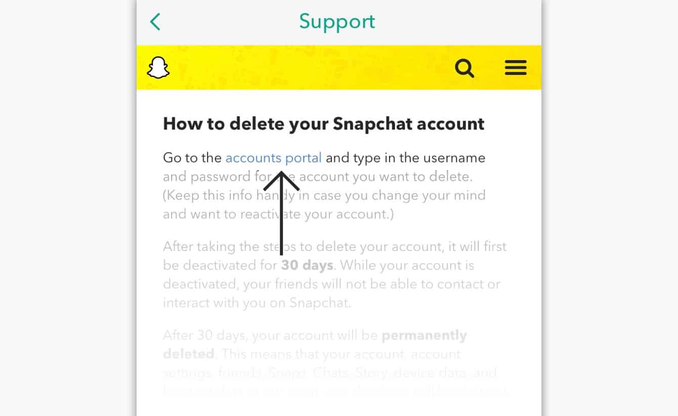 dernière étape sur la façon de supprimer Snapchat de votre appareil iOS ou Android