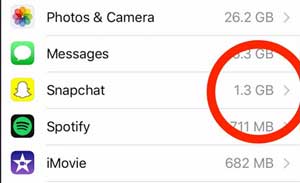 vérifier les données de snapchat sur iphone