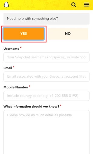 Prise en charge de Snapchat
