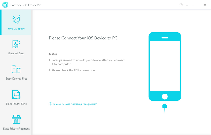 connecter iOS Data Eraser et iPhone
