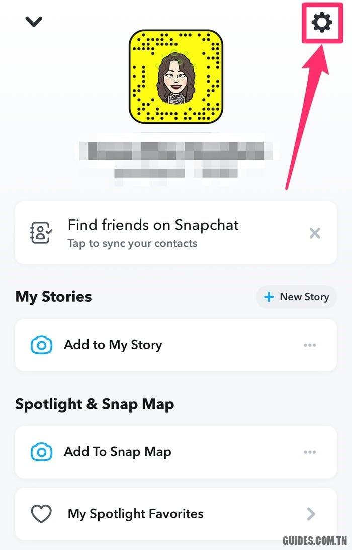 réglage de Snapchat
