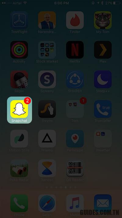 Ouvrez Snapchat sur iPhone