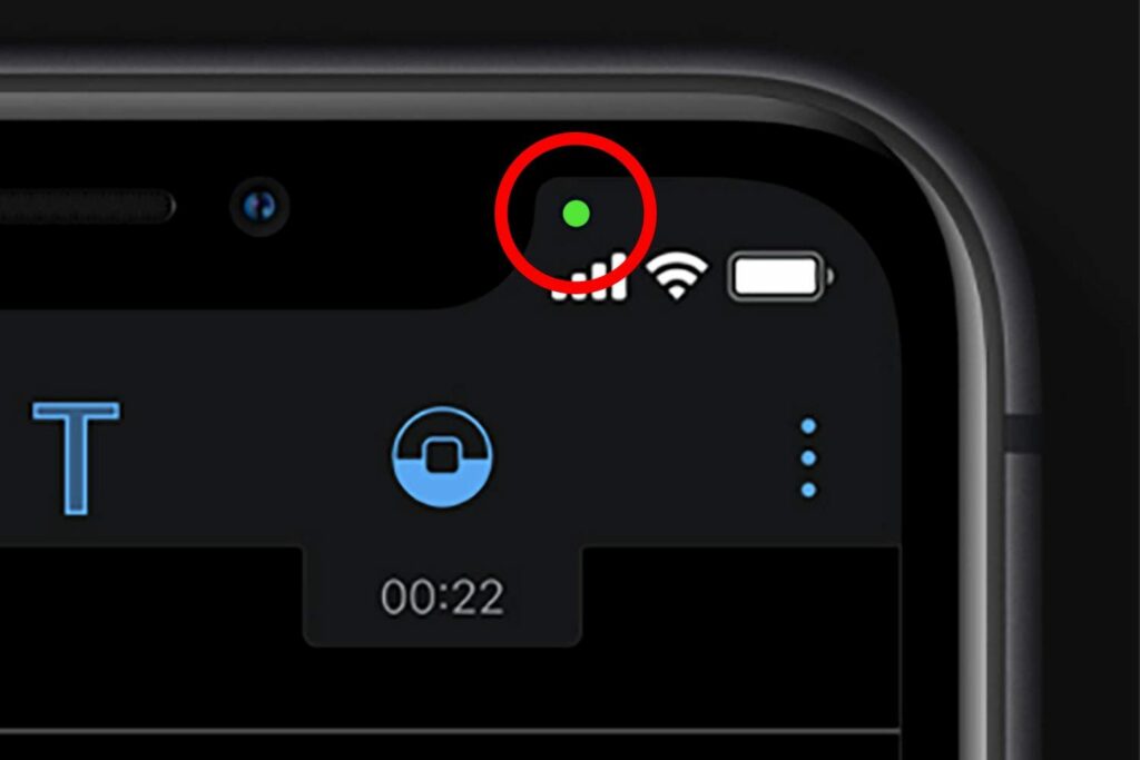 Comment desactiver le point vert iOS 14 ?