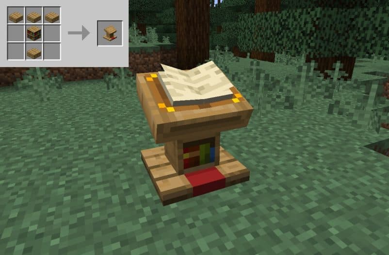 Comment mettre un livre sur un pupitre Minecraft ?