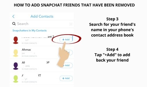 Comment ajouter des amis Snapchat que vous avez supprimés
