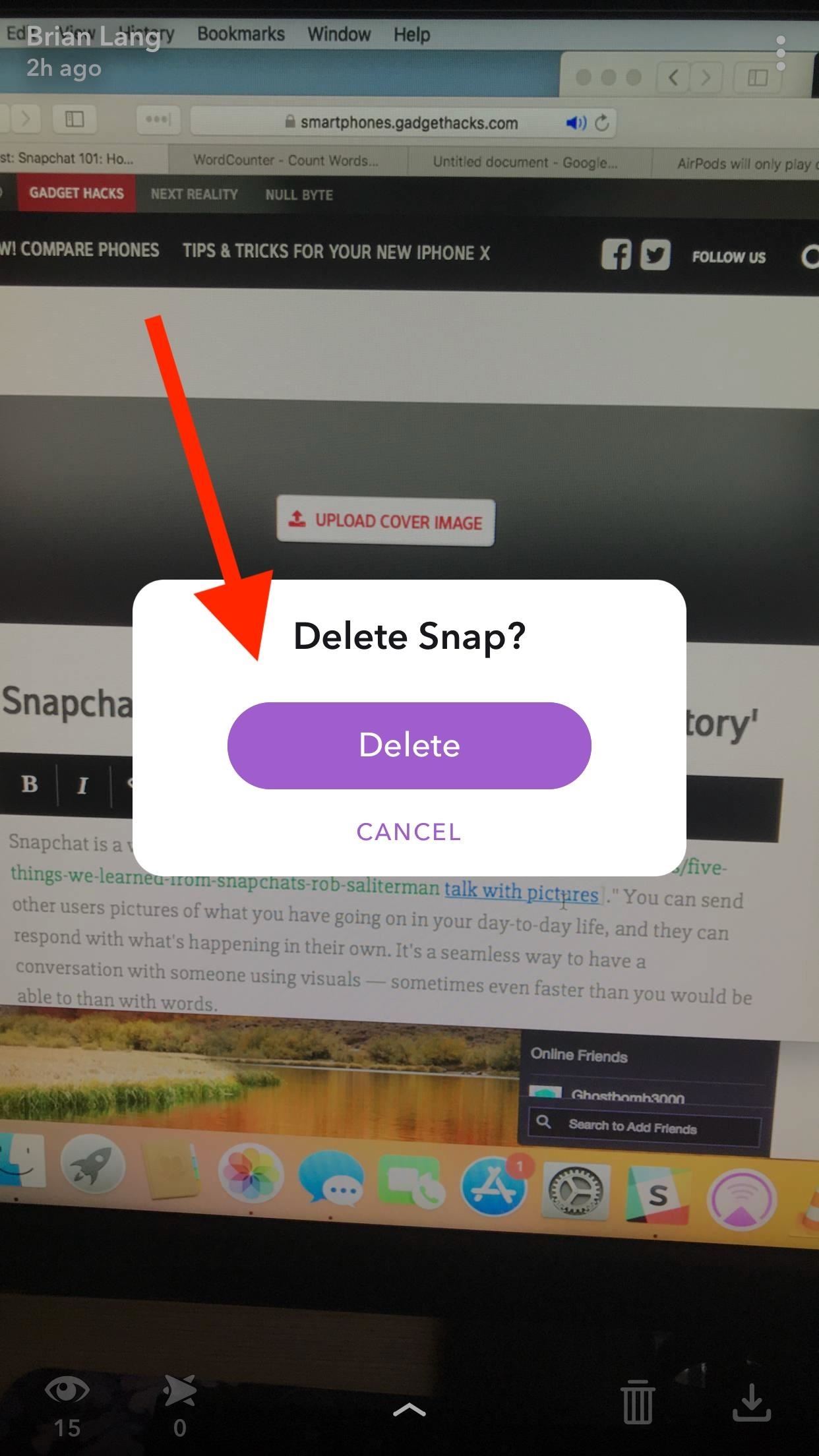 Publier accidentellement sur votre histoire Snapchat ?  Voici comment le supprimer