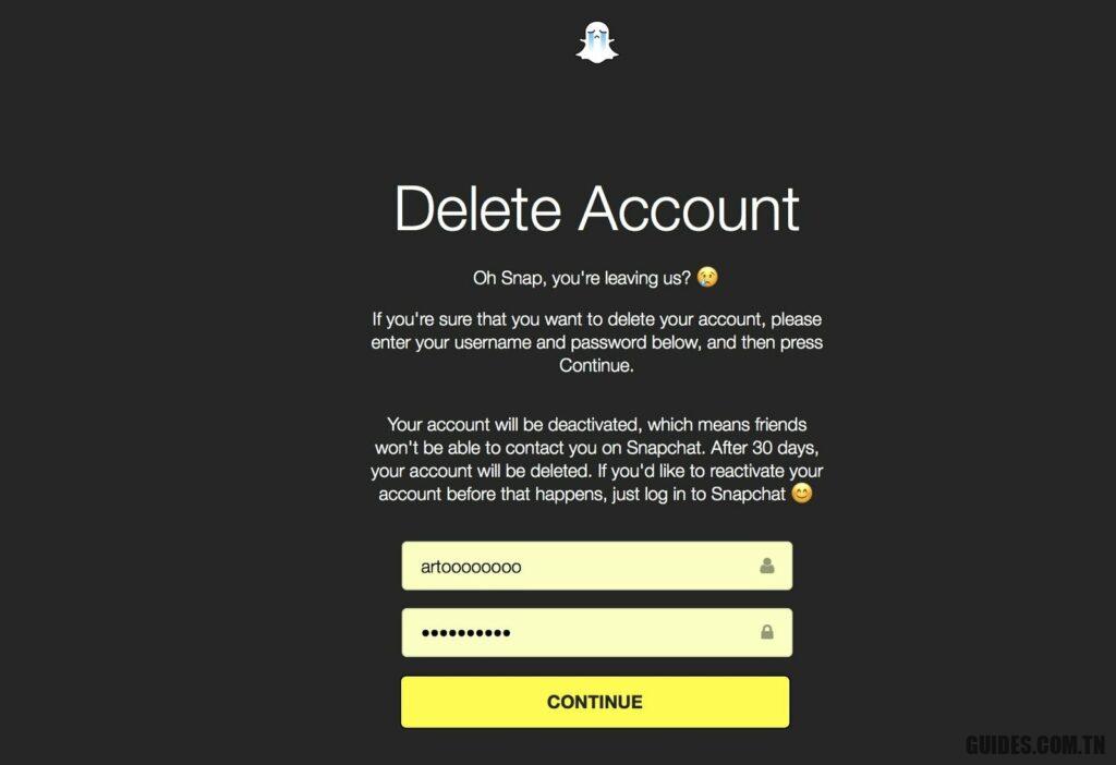 Comment supprimer définitivement votre compte Snapchat