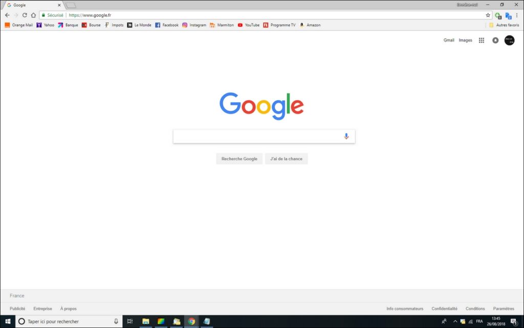 afficher google chrome en page d accueil