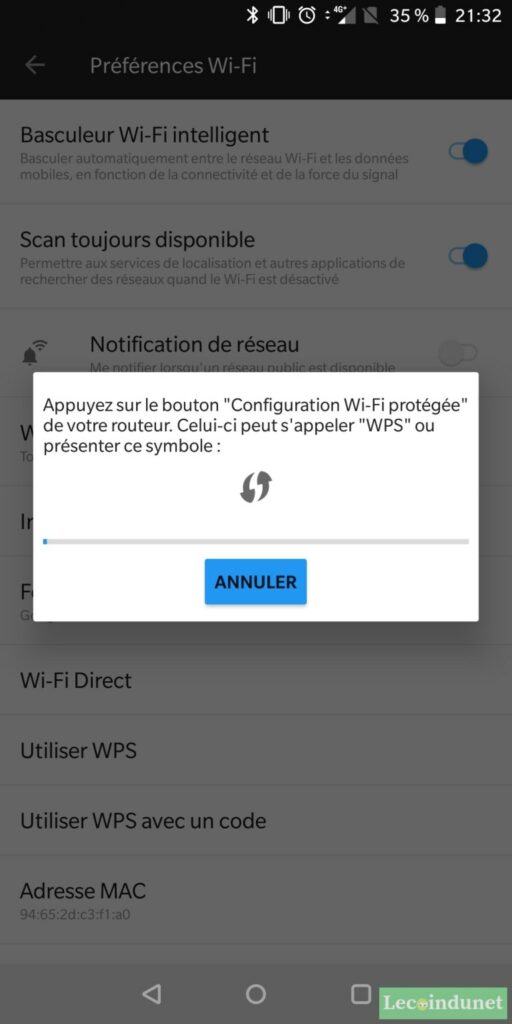 Comment connecter mon téléphone en WPS ?