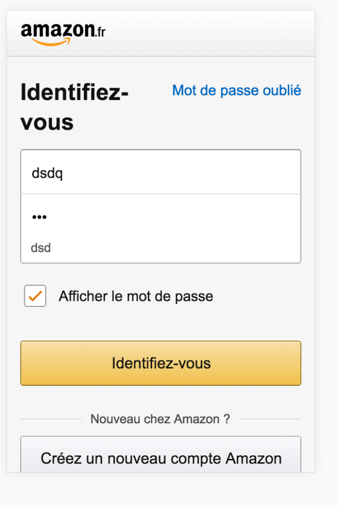 Comment creer un mot de passe Amazon ?