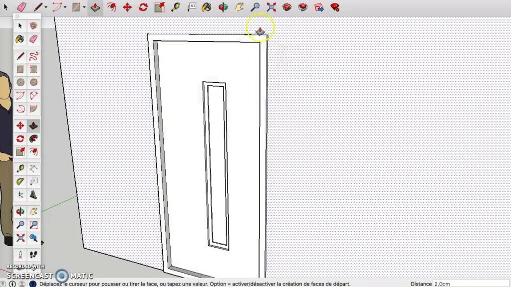 Comment faire une porte d’entrée sur SketchUp ?
